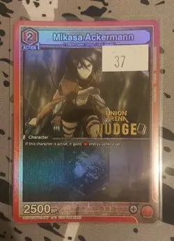 Mikasa Ackermann JUDGE - UEPR /AOT-1-087 NM - Union Arena - Image 1