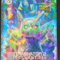 Pokemon Pikachu Cosplay Trading Card TERMINATOR 2 JUDGEMENT DAY CRACKED ICE #55 - Image 5