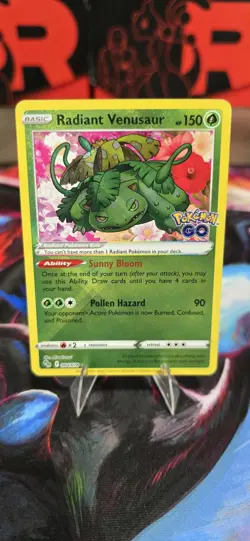 Pokemon Go Radiant Venusaur Holo TCG Card 004/078 NM Condition - Image 1
