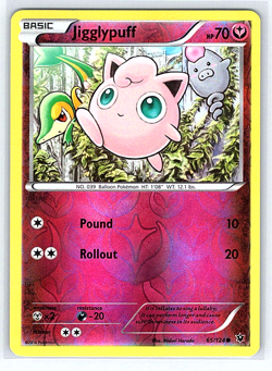 Jigglypuff [Reverse Holo] 65/124 Fates Collide LP Pokemon Card - Image 1