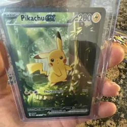 Pokemon Pikachu EX Thunderbolt 120 200 HP Basic Lightning Pokemon TCG Card - Image 1
