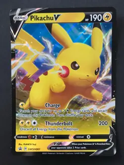 4 X JUMBO Oversized Pokemon Card Pikachu V VMAX Roaring Moon ex Virizion V Exc - Image 2