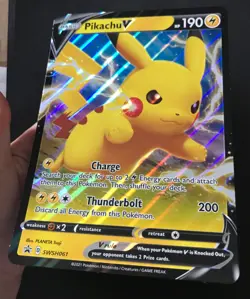 4 X JUMBO Oversized Pokemon Card Pikachu V VMAX Roaring Moon ex Virizion V Exc - Image 4