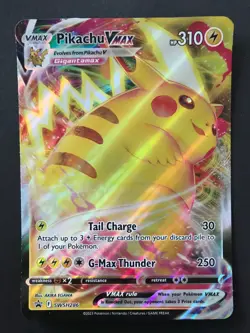 4 X JUMBO Oversized Pokemon Card Pikachu V VMAX Roaring Moon ex Virizion V Exc - Image 5