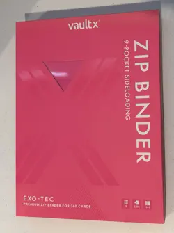 Vault X EXO-TEC 9-Pocket Zip Binder 360 Card Capacity Neon Pink Side Loading - Image 1