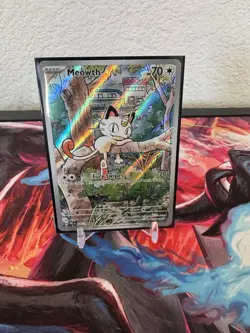 Meowth 106/094 Holo Illustration Rare Phantasmal Flames Pokemon Card - Image 1