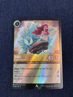 Ariel Singing Mermaid 15/204 Foil Rare Disney Lorcana Card - Image 1
