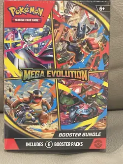 Pokemon TCG Mega Evolution Booster Bundle 6 packs NEW Sealed Cards - Image 1