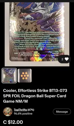 Dragon Ball Super Card Game Lot ×4 Total NM/M - Image 1