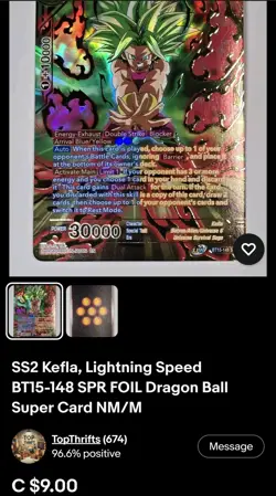 Dragon Ball Super Card Game Lot ×4 Total NM/M - Image 2