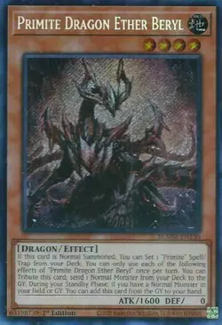 Yugioh! Primite Dragon Ether Beryl - BLMM-EN130 - Secret Rare - 1st Edition Near - Image 1