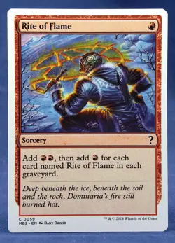 Rite of Flame (White Border) - MTG - Mystery Booster 2 - NM Excellent - Image 1