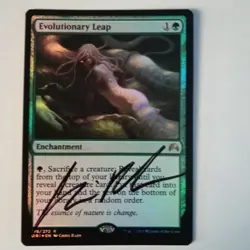 Magic The Gathering - 1x Signed Foil Evolutionary Leap (mtg) Origins - Image 1