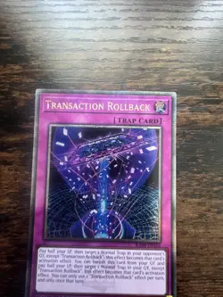 Transaction Rollback RA04-EN105 Quarter Century Secret Rare Near Mint 1st Yugioh - Image 3