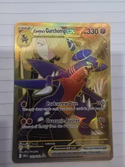 Pokemon TCG Destined Rivals Cynthia's Garchomp EX 241/182 Secret Rare NM - Image 1