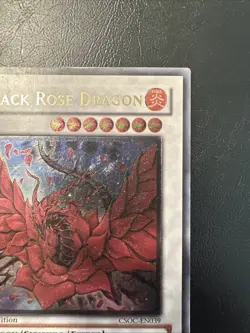 Yugioh Double Pink Black Rose Dragon CSOC-EN039 Ultimate Rare 1st Edition LP - Image 3