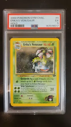 2000 Pokemon Gym Challenge Erikas Venusur Holo PSA Graded - Image 1