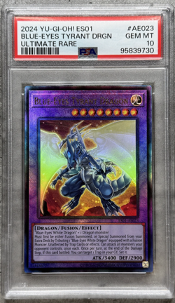 Yugioh Card Blue-Eyes Tyrant Dragon Ultimate Rare PSA 10 Mint ES01-AE023 2024 - Image 1