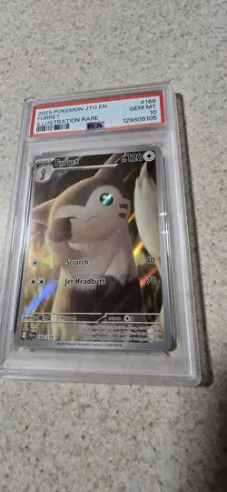 2025 POKEMON JTG EN-JOURNEY TOGETHER ILLUSTRATION RARE #168 FURRET PSA 10 - Image 2