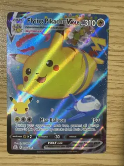 Pokemon TCG Flying Pikachu VMAX Holo Full Art LP 007/025 Celebrations Ultra Rare - Image 1