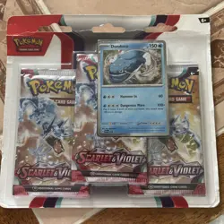 Pokemon Scarlet & Violet- 3 Pack Blister, Dondozo 012 Black Star Promo - Image 1