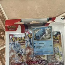 Pokemon Scarlet & Violet- 3 Pack Blister, Dondozo 012 Black Star Promo - Image 4