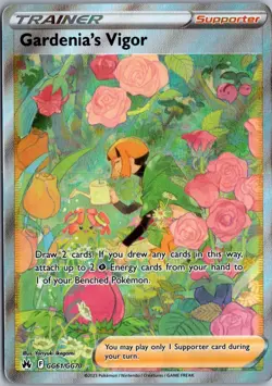 Gardenia's Vigor Ultra Rare Crown Zenith: Galarian Gallery GG61/GG70 NM Pokemon - Image 1