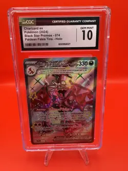 CGC Gem Mint 10: Charizard Ex (074) Pokemon Black Star Promo Paldean Fates (EN) - Image 1