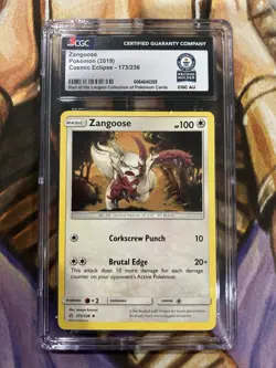CGC Guinness World Record Zangoose 173/236 Pokemon Cosmic Eclipse Regular 🔥 - Image 1