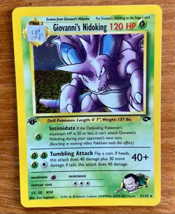 Pokemon TCG Giovanni's Nidoking Gym Challenge 1st Edition - Image 1