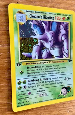 Pokemon TCG Giovanni's Nidoking Gym Challenge 1st Edition - Image 2