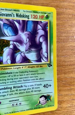 Pokemon TCG Giovanni's Nidoking Gym Challenge 1st Edition - Image 3