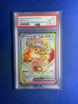 2025 POKEMON SVP EN-SV PSA 10 Gem Mint #174 EEVEE EX Black Star Promo Prismatic - Image 1