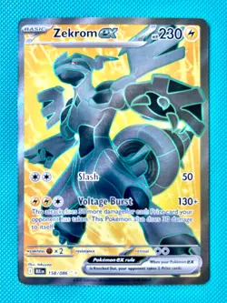 Zekrom EX 158/086 Full Art Ultra Rare Black Bolt Pokemon TCG NM - Image 1