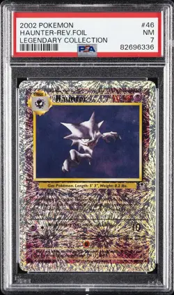 2002 POKEMON LEGENDARY COLLECTION #46 HAUNTER-REVERSE FOIL PSA 7 - Image 1