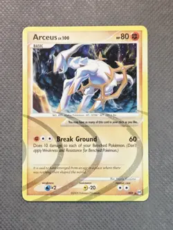 2009 Pokemon Arceus LV. 100 AR8 Platinum Arceus Rare Holo TCG Card Near Mint NM - Image 1