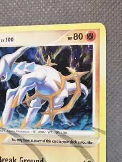 2009 Pokemon Arceus LV. 100 AR8 Platinum Arceus Rare Holo TCG Card Near Mint NM - Image 4