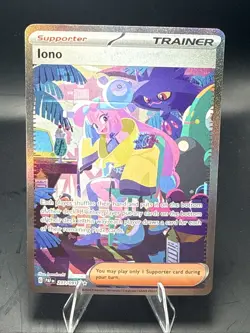 Pokemon TCG Iono Paldean Fates Holo Card 237/091 Special Illustration Rare - Image 2