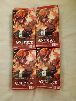 Lot of 4 One Piece TCG Card Game Special DON Set Vol. 2 Ace Boxes NEW OP-06 07 - Image 1