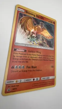 Pokemon Shining Ho-Oh SM70 Holo Promo SM 130 HP Basic Rainbow Card - Image 2