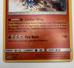 Pokemon Shining Ho-Oh SM70 Holo Promo SM 130 HP Basic Rainbow Card - Image 4