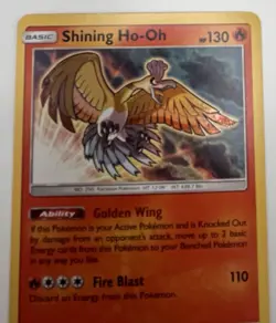 Pokemon Shining Ho-Oh SM70 Holo Promo SM 130 HP Basic Rainbow Card - Image 5
