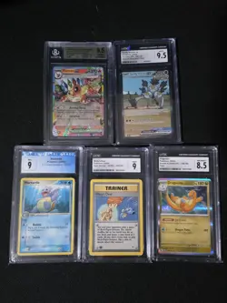 Pokemon TCG 5 Graded Card Lot Bundle - Image 1