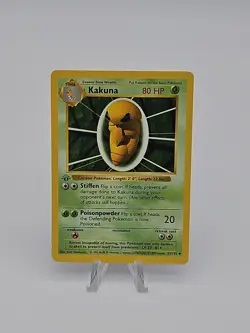 Pokemon Card - Kakuna Base Set (Shadowless) 33/102 Uncommon 1st Edition - Image 1