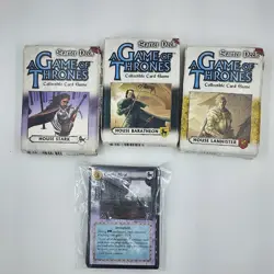 A Game of Thrones CCG - 3x Starter Decks + 44 bulk cards Lot - Image 1