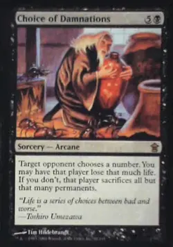 Choice of Damnations - Saviors of Kamigawa: #62, Magic: The Gathering Nm R86 - Image 1