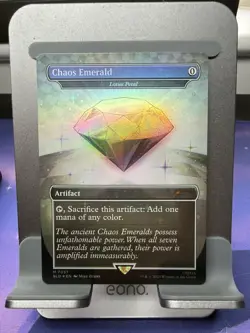 Magic The Gathering Sonic Secret Lair White Chaos Emerald (Lotus Petal) - Image 1