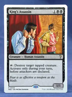 King's Assassin (White Border) - MTG - Mystery Booster 2 - Excellent NM - Image 1