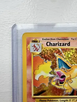 Pokemon Charizard Full Art Holo Rare 004/102 Base Set Mitsuhiro Arita - Image 2