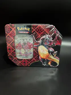 Paldean Fates Charizard Ex 5 Pack Large Tin SEALED Pokemon TCG - Image 1